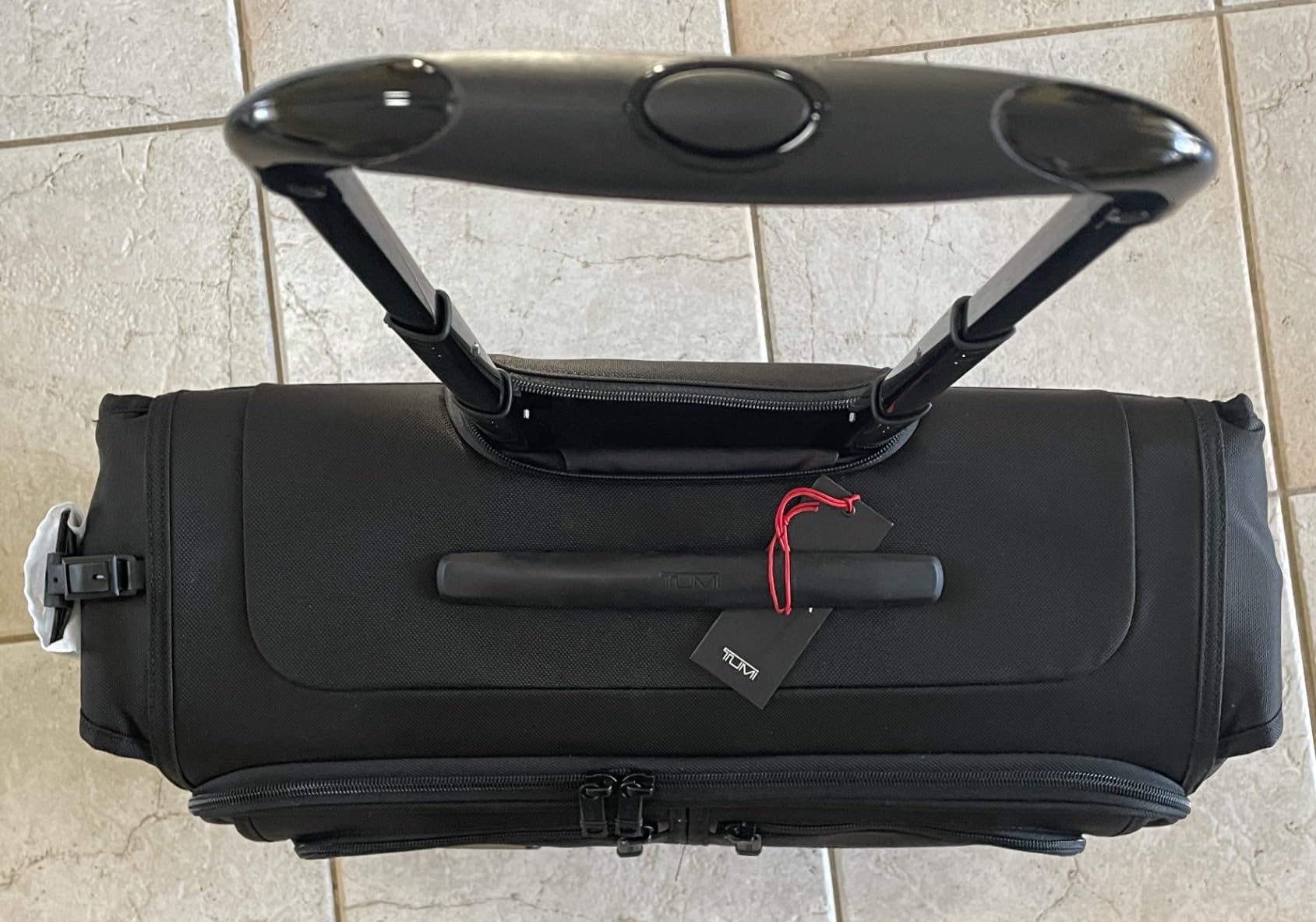 TUMI - Alpha Garment 4 Wheeled Carry-On - Garment Compartment Fits 6 Suits or Dresses - Carry On Luggage for Travel - Black customer photo 2