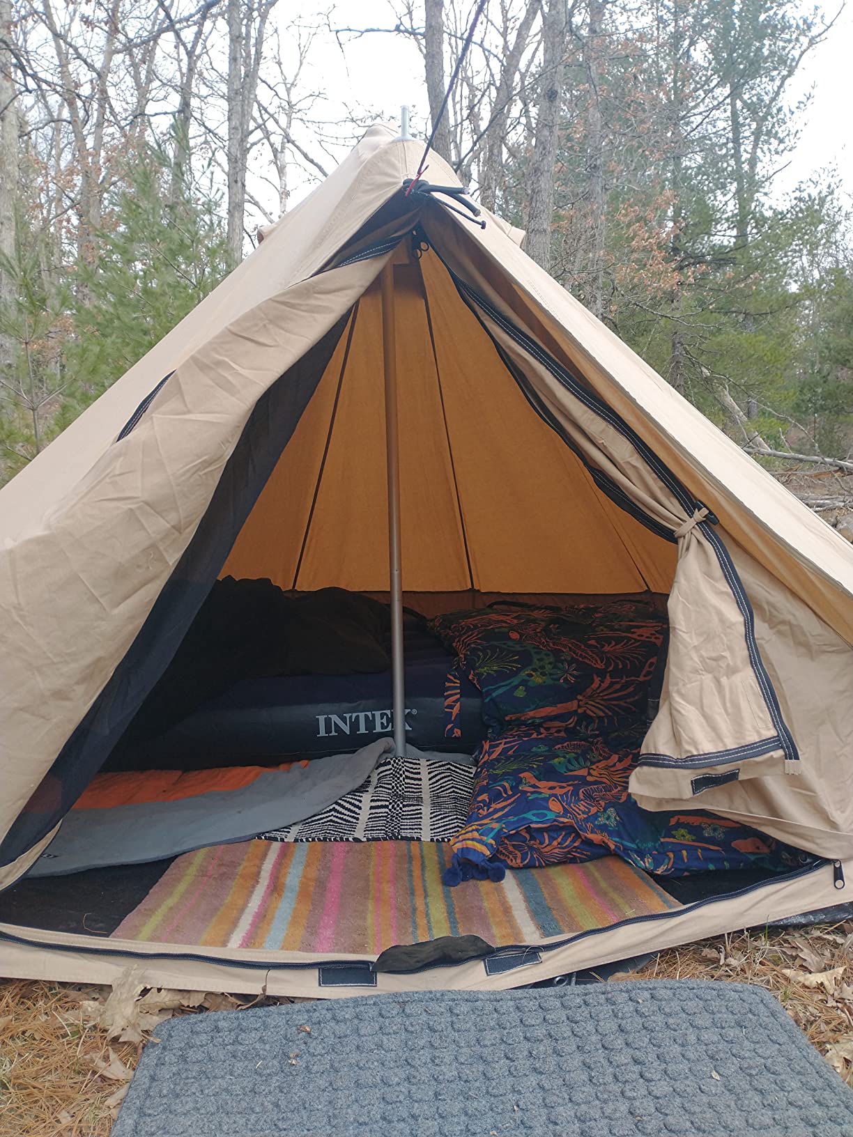 WHITEDUCK Regatta Canvas Bell Tent - w/StoveJack, Waterproof, 4 Season Luxury Camping and Glamping Yurt Tent Outdoor (16ft/5M) customer photo 2