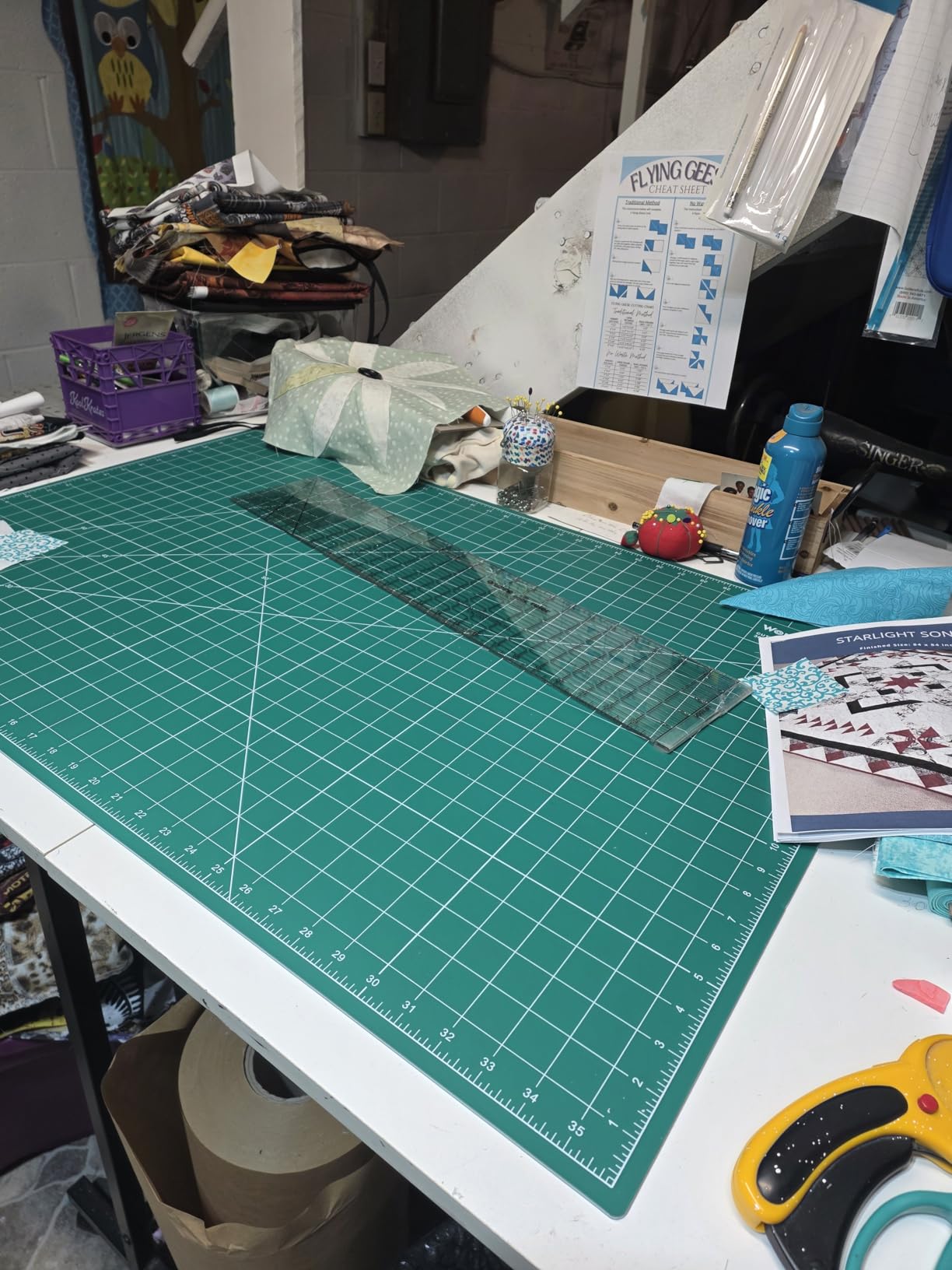 WORKLION 18'' x 24'' Large Self Healing PVC Cutting Mat, Double Sided, Gridded Rotary Cutting Board for Craft, Fabric, Quilting, Sewing, Scrapbooking - Art Project... customer photo 2
