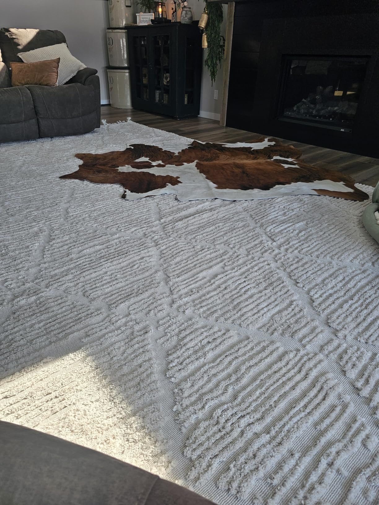 SAFAVIEH Area Rug 8x10 - Marrakesh Collection - Large - Beige, Moroccan Trellis Design with Tassel Detail, Non-Shedding & Easy to Clean customer photo 2