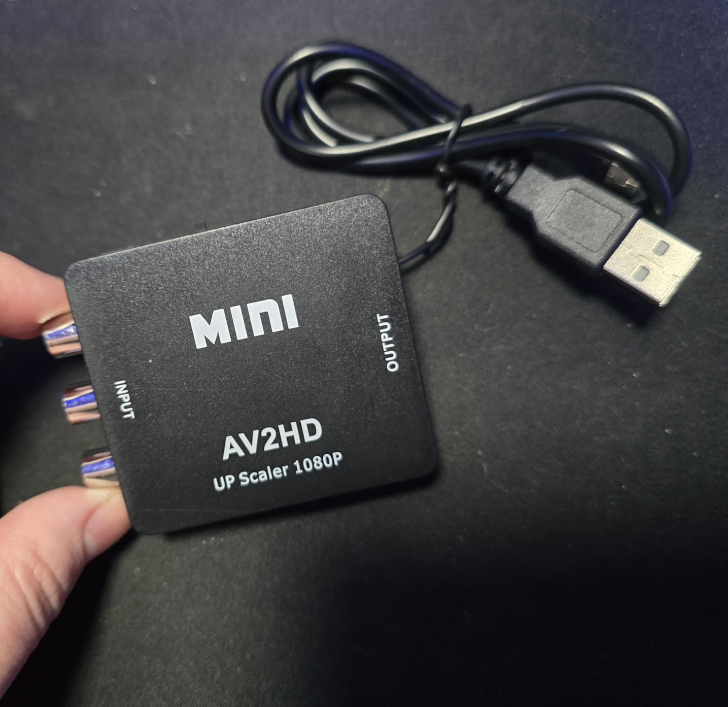 ABLEWE RCA to HDMI,AV to HDMI Converter, 1080P Mini RCA Composite CVBS Video Audio Converter Adapter Supporting PAL/NTSC for TV/PC/ PS3/ STB/Xbox VHS/VCR/Blue-Ray DVD Players customer photo 1