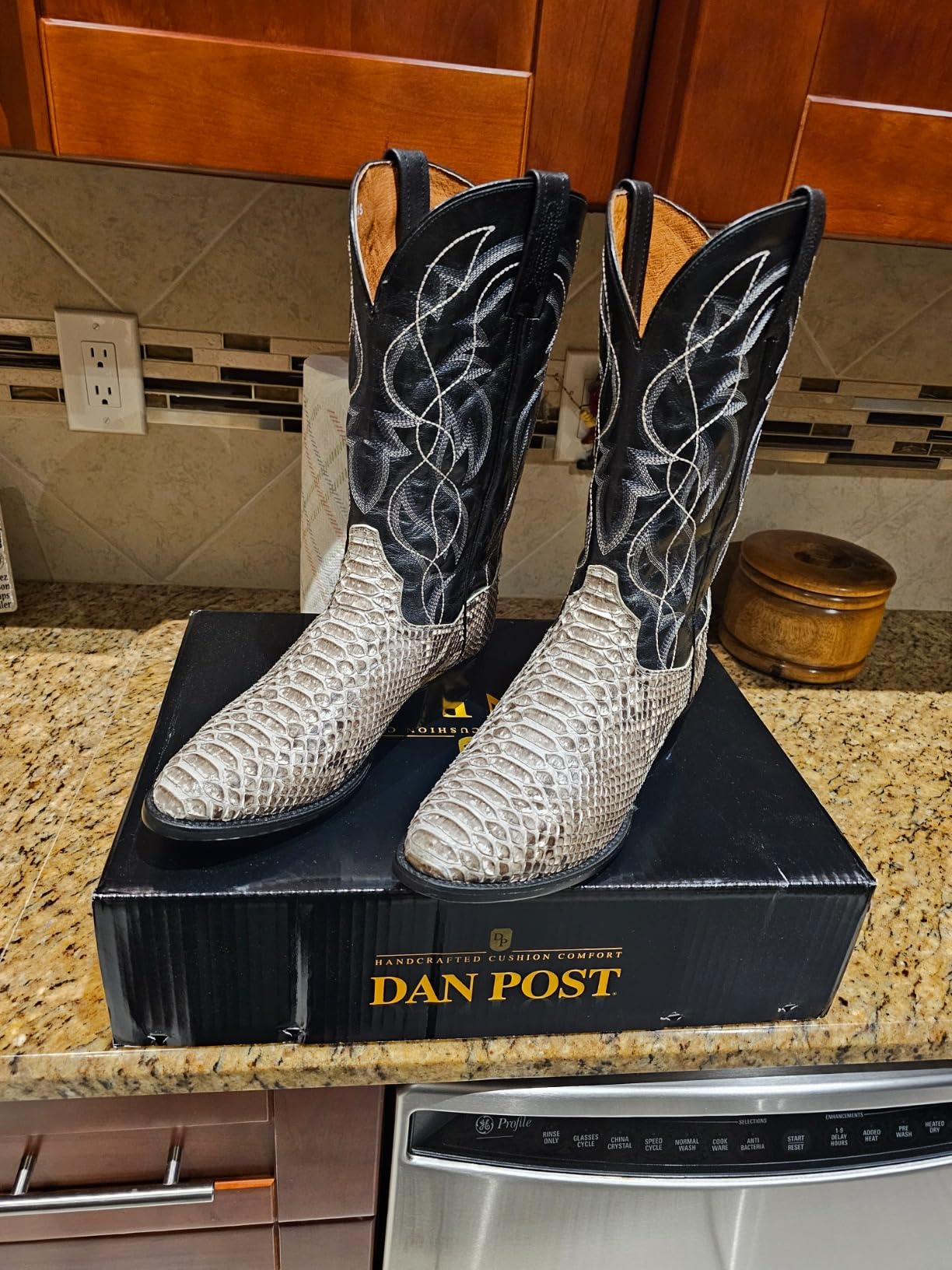 Dan Post mens Manning Python Round Toe Cowboy Boots customer photo 2