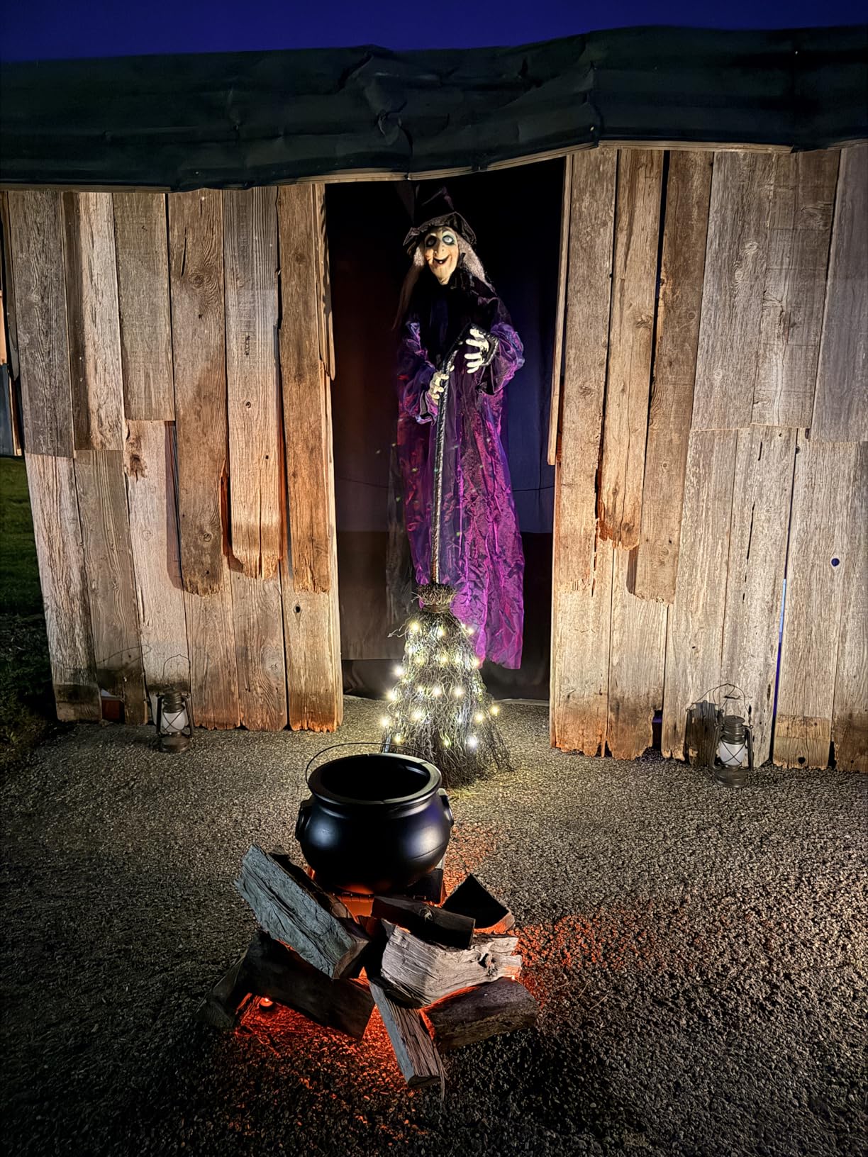 Besti Life Size Hanging Witch Halloween Decor (71 Inches) | Sound & Touch Activated Talking Halloween Decorations | Witch Props Excellent Choice for Haunted House | Indoor & Outdoor Animated Prop customer photo 2