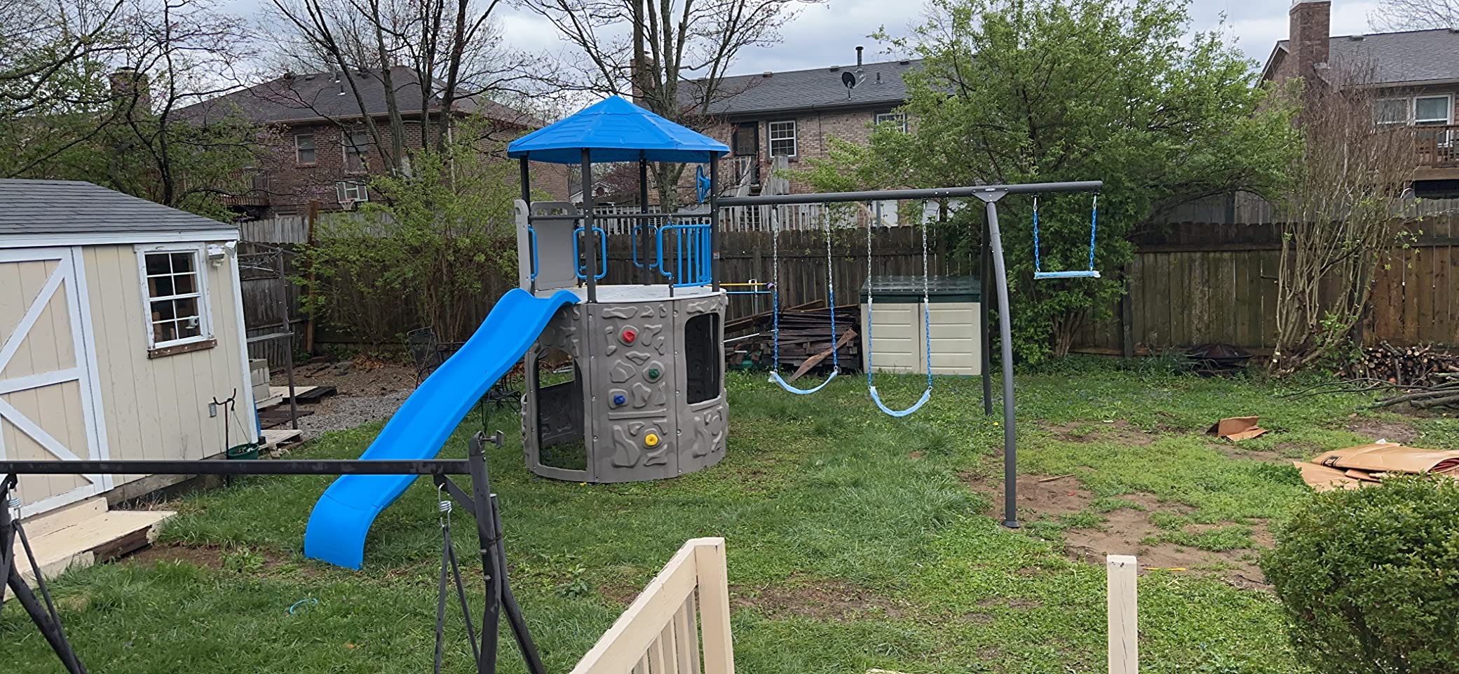 Lifetime 90918 Adventure Tower Playset Swing Set, Blue customer photo 1