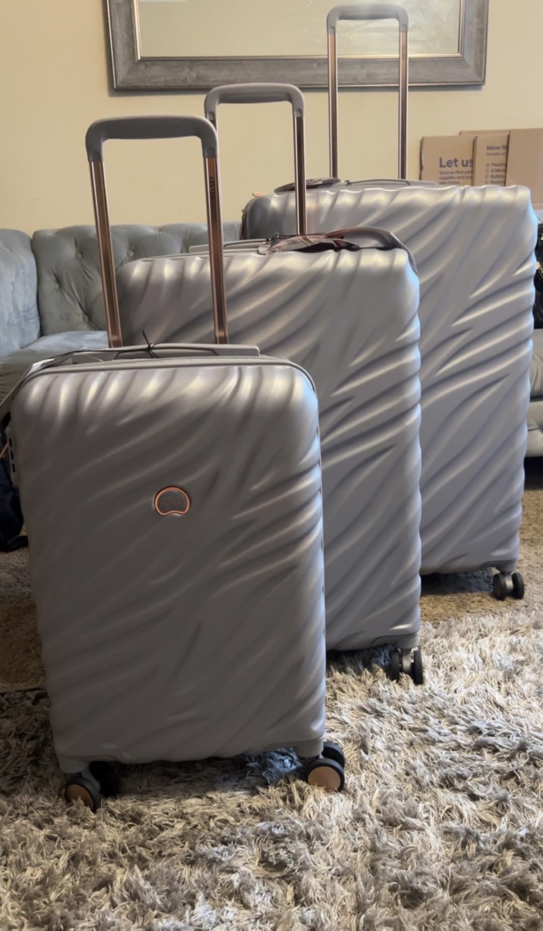 DELSEY Paris Alexis Hardside 3-Piece Set, Expandable Luggage with 4 Spinner Wheels, Lightweight Suitcase, 21
