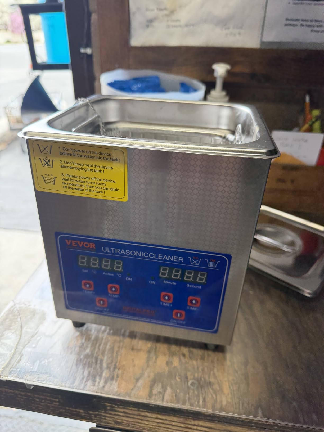 VEVOR 1.3L Professional Ultrasonic Industrial Cleaner with Digital Timer 40kHz Excellent Ultrasonic Cleaning Machine 110V for Jewelry Watch Ring Coin Diamond Eyeglasses Small Parts Cleaning customer photo 1