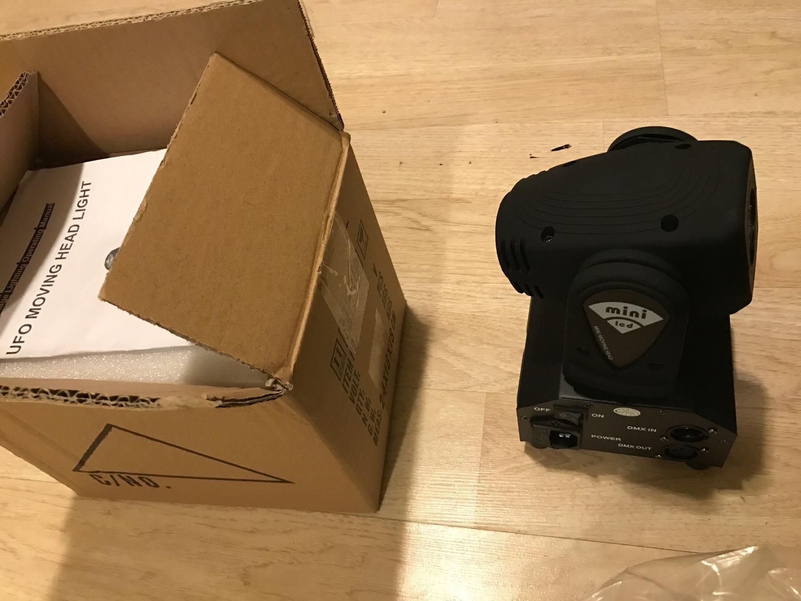 DJ Lights Moving Head U'King Mini LED Moving Head Light RGBW Stage Lighting Beam Spot Lights by DMX 512 Sound Activated Control for Wedding Disco Party Indoor Christmas and Halloween(Set of 2) customer photo 2