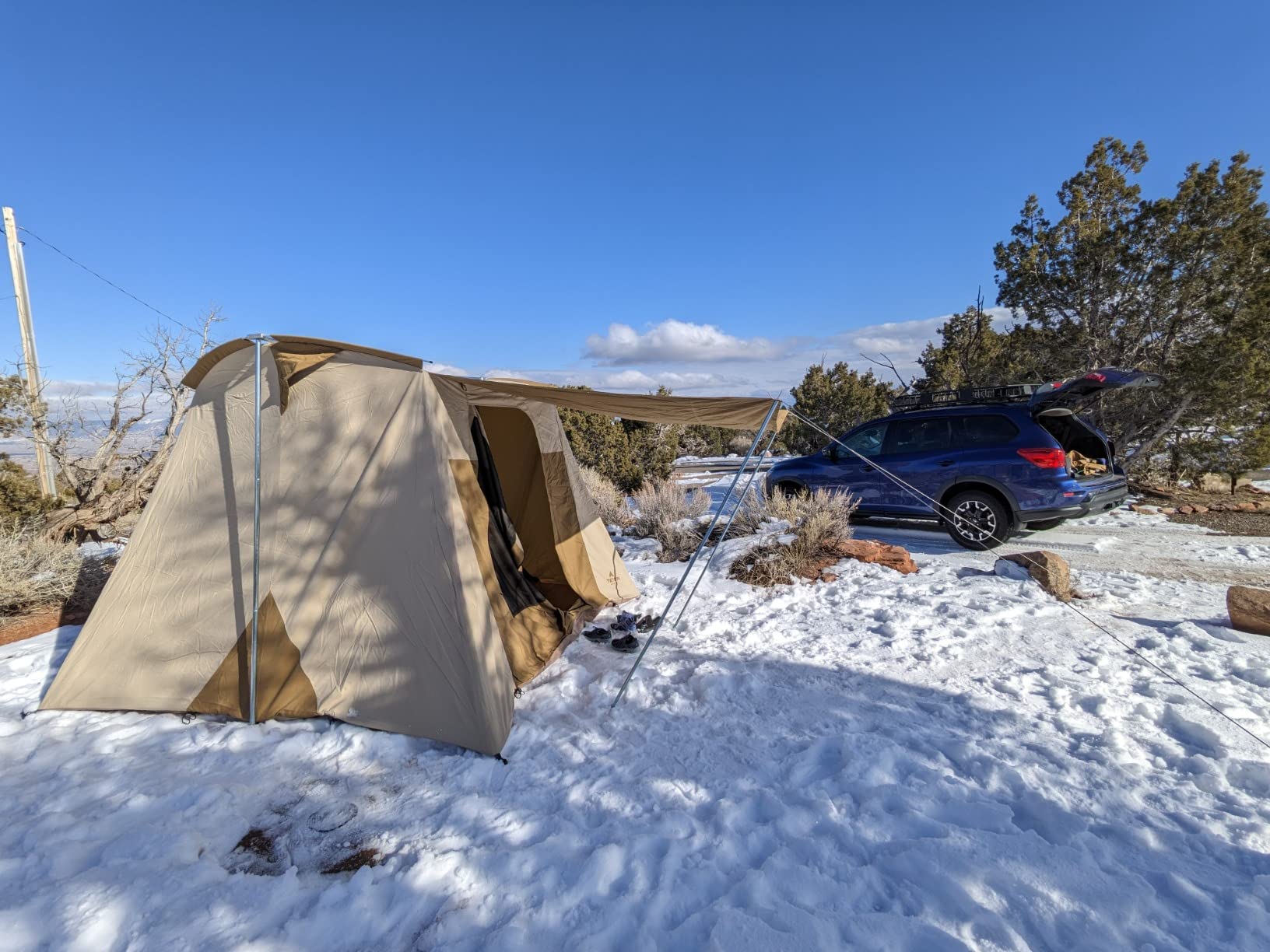 Canvas Tents, Tent for Family Camping in All Seasons, The Right Shelter for Your Base Camp, Waterproof customer photo 2