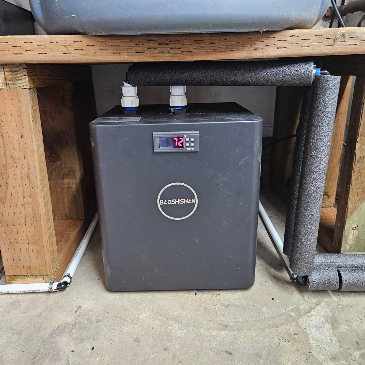 BAOSHISHAN Aquarium Chiller 79 gal, 1/3 HP Water Chiller for Hydroponics System with Compressor Refrigeration Low Noise for Axolotl, Coral Reef, Fresh & Salt Fish Tank (79gal/300L) customer photo 2