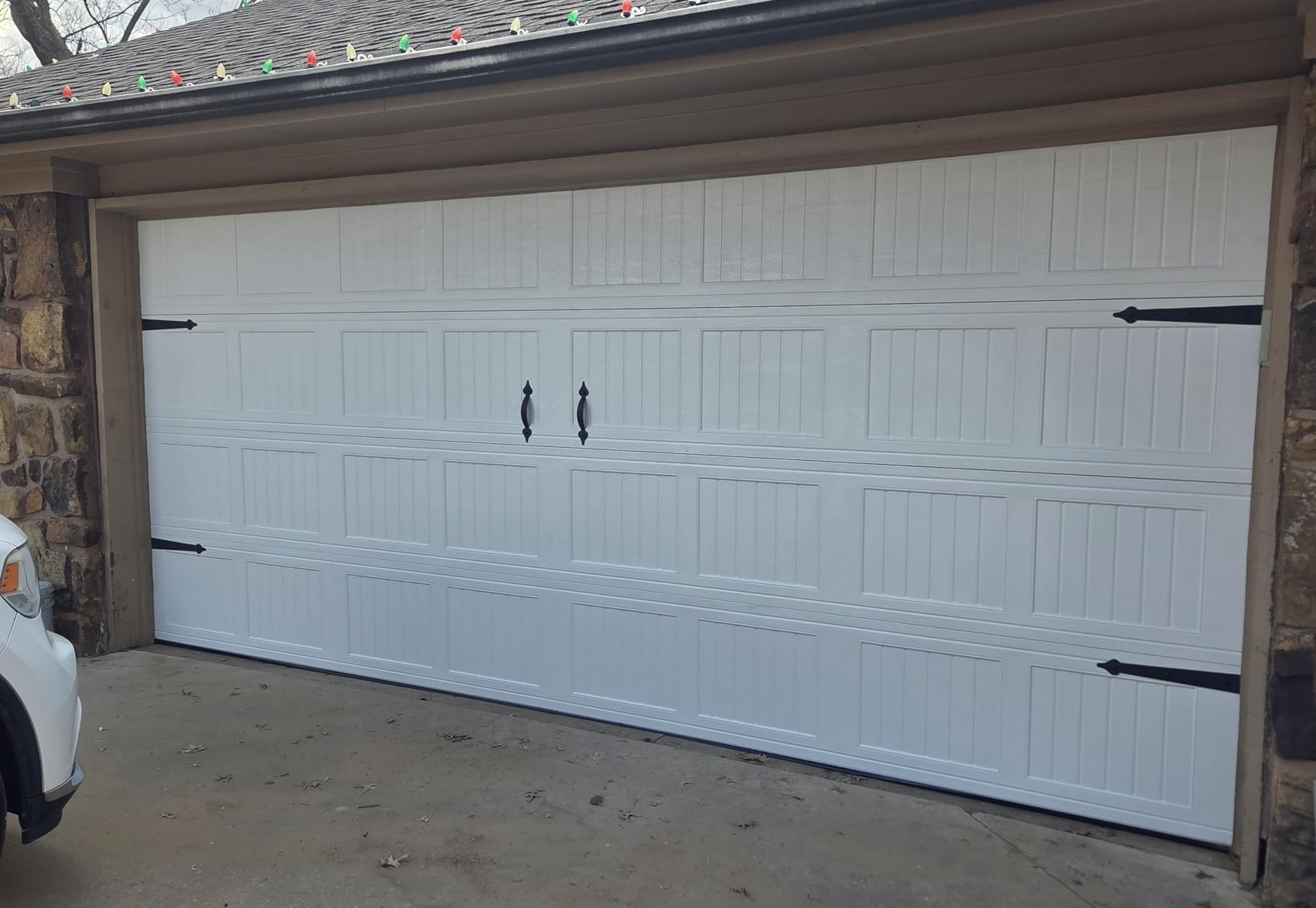 Garage Door Magnetic Decorative Hardware Carriage Accents Faux Hinges Handle Kit Curb Appeal Decor customer photo 2
