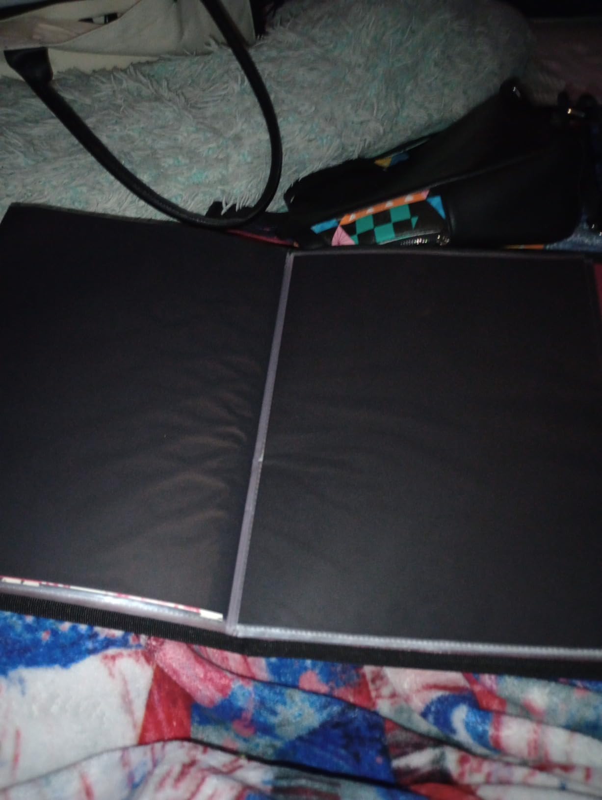 Dunwell 9x12 Art Portfolio Binder, Black Mounting Paper, Portfolio Binder for Artwork, 24 Pockets Display 48 Pages customer photo 1