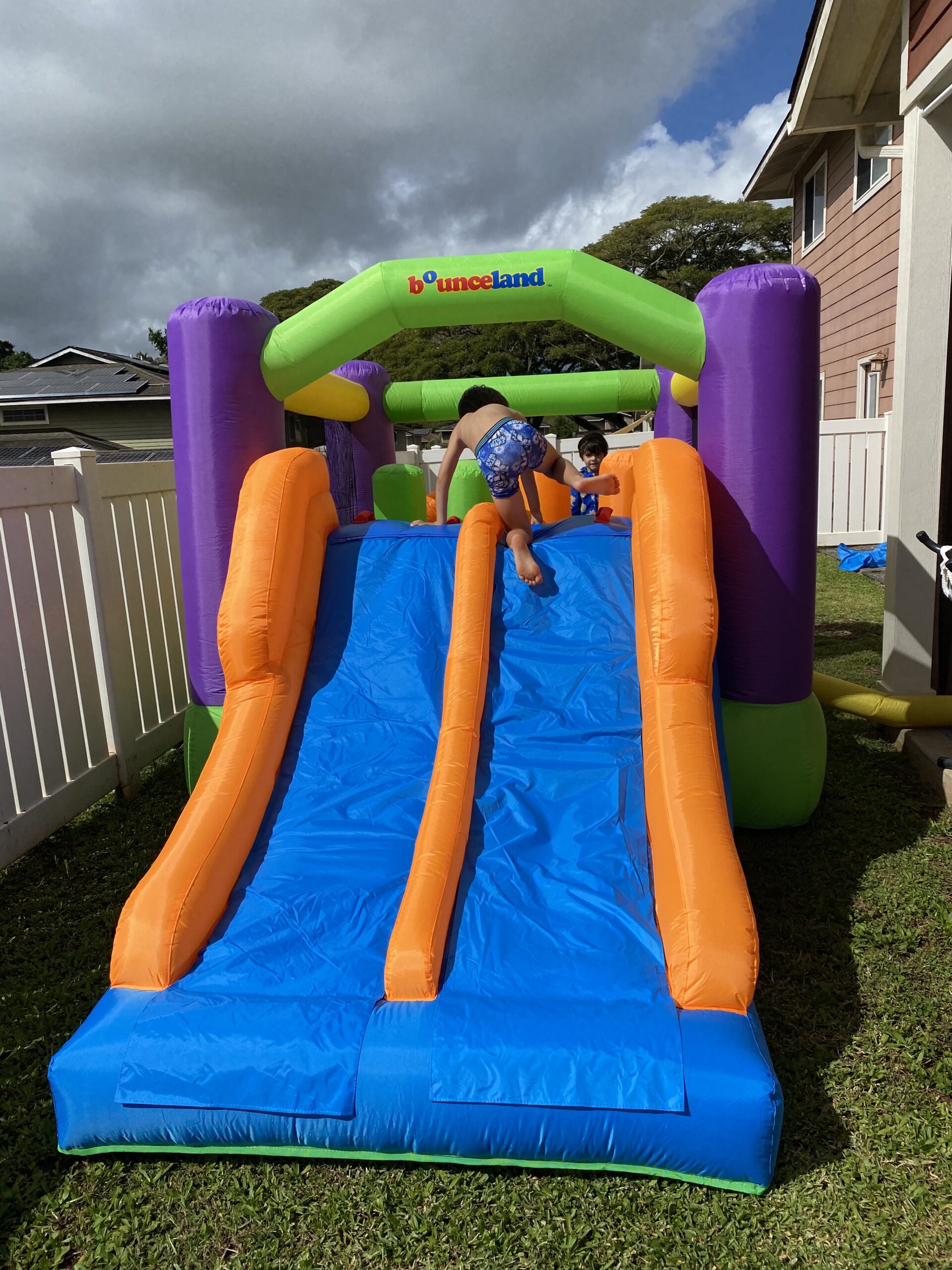 Bounceland Pro Racer Obstacle Bounce House with Dual Slides, Bounce, Climb, Slide All in One, UL 1 HP Blower Included, 19 ft x 9 ft x 7 ft H, Great for Big Party, Fun Racing Game in Teams customer photo 2