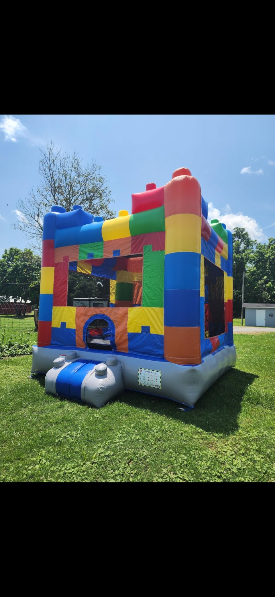 HeroKiddo 13'x13' Commercial Bounce House with Blower & Basketball Hoop; Durable 15'Tall Vinyl Bouncy Castle customer photo 1