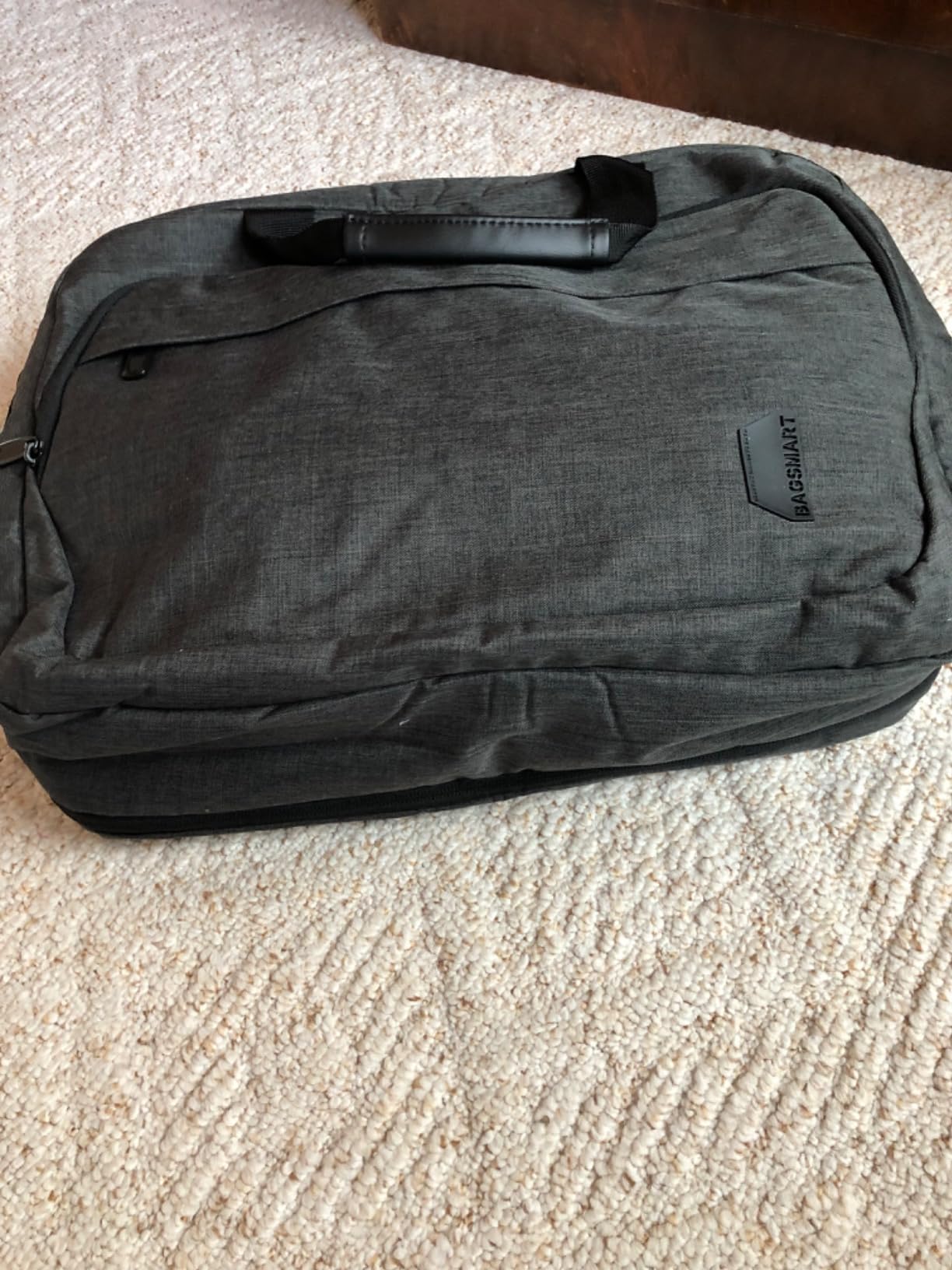BAGSMART 17.3 Inch Laptop Bag, Expandable Computer Bag Laptop Briefcase Men Women, Laptop Shoulder Bag, Work Bag Business Travel Office, Black customer photo 2