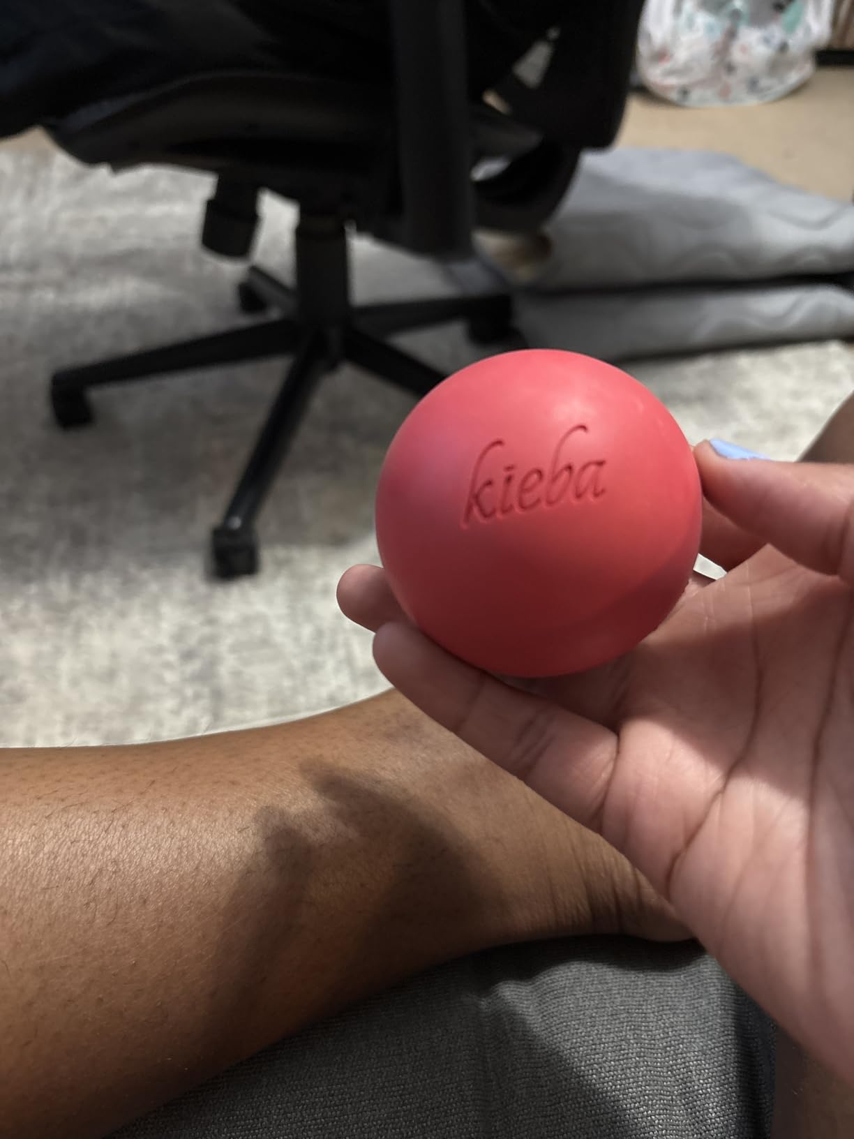 Kieba Massage Lacrosse Balls for Myofascial Release, Trigger Point Therapy, Muscle Knots, and Yoga Therapy. Set of 2 Firm Balls (Pink and Purple) customer photo 1