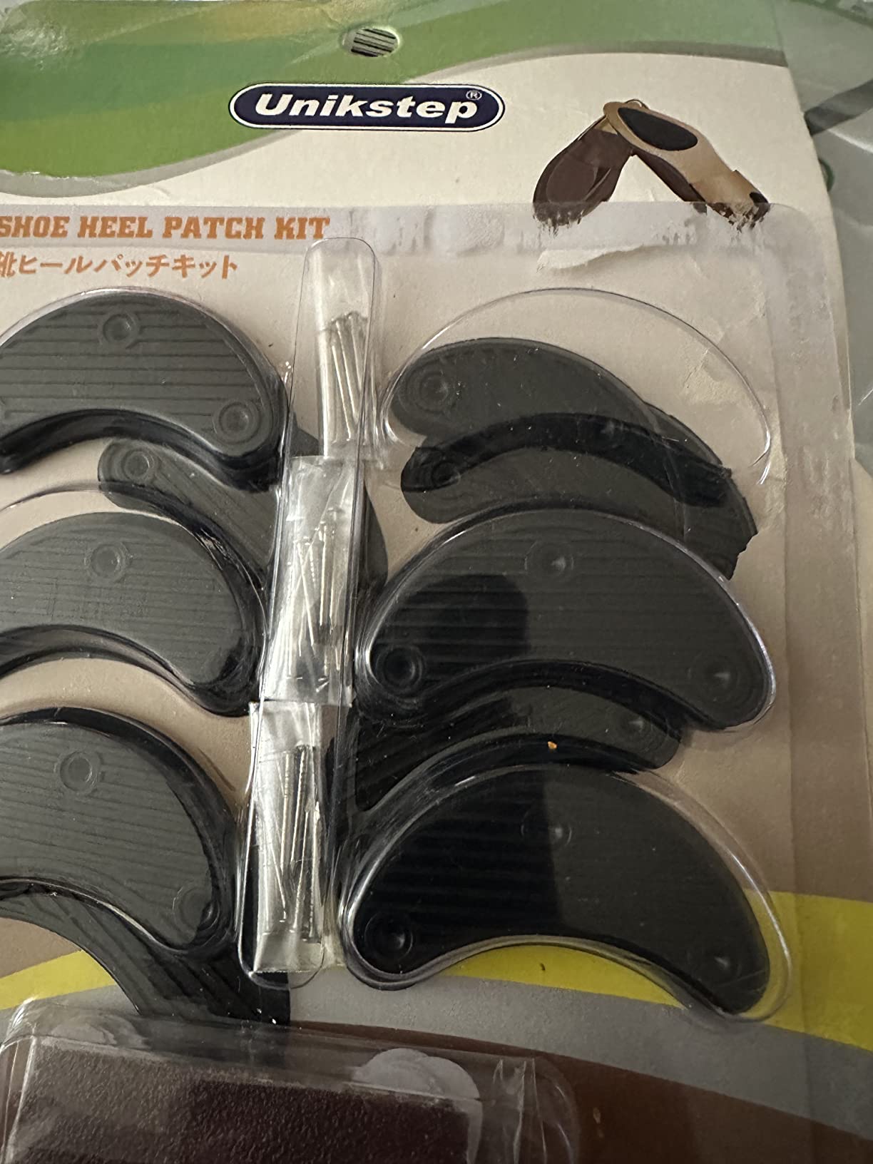 Unikstep 6 Pairs Shoe Heel Plate Tap, Shoe Heel Side Worn Repair Rubber Patch, Replacement Kit customer photo 2