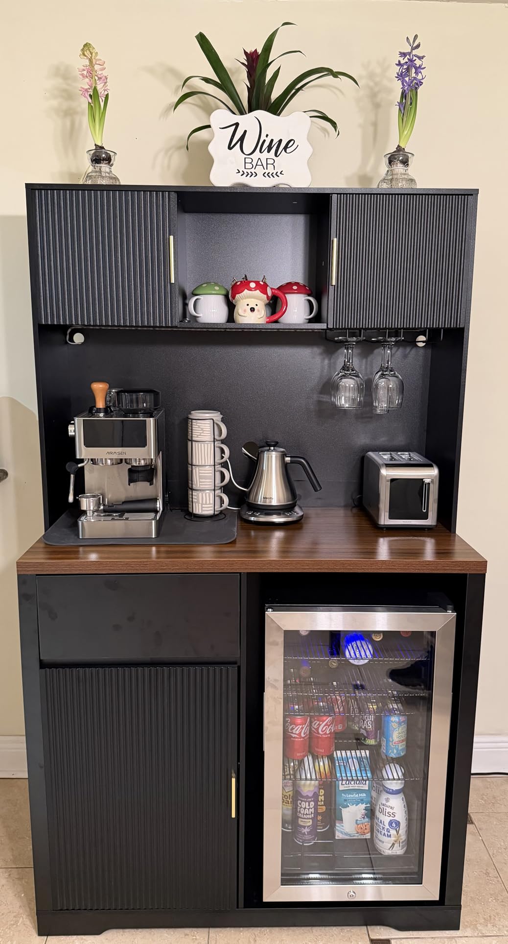 Tylza Mini Fridge 15 Inch Wine Cooler Under Counter, 30 Bottles Dual Zone Wine Fridge with Safty Lock, Wine Refrigerator Freestanding, Built-in Wine Cellars customer photo 1