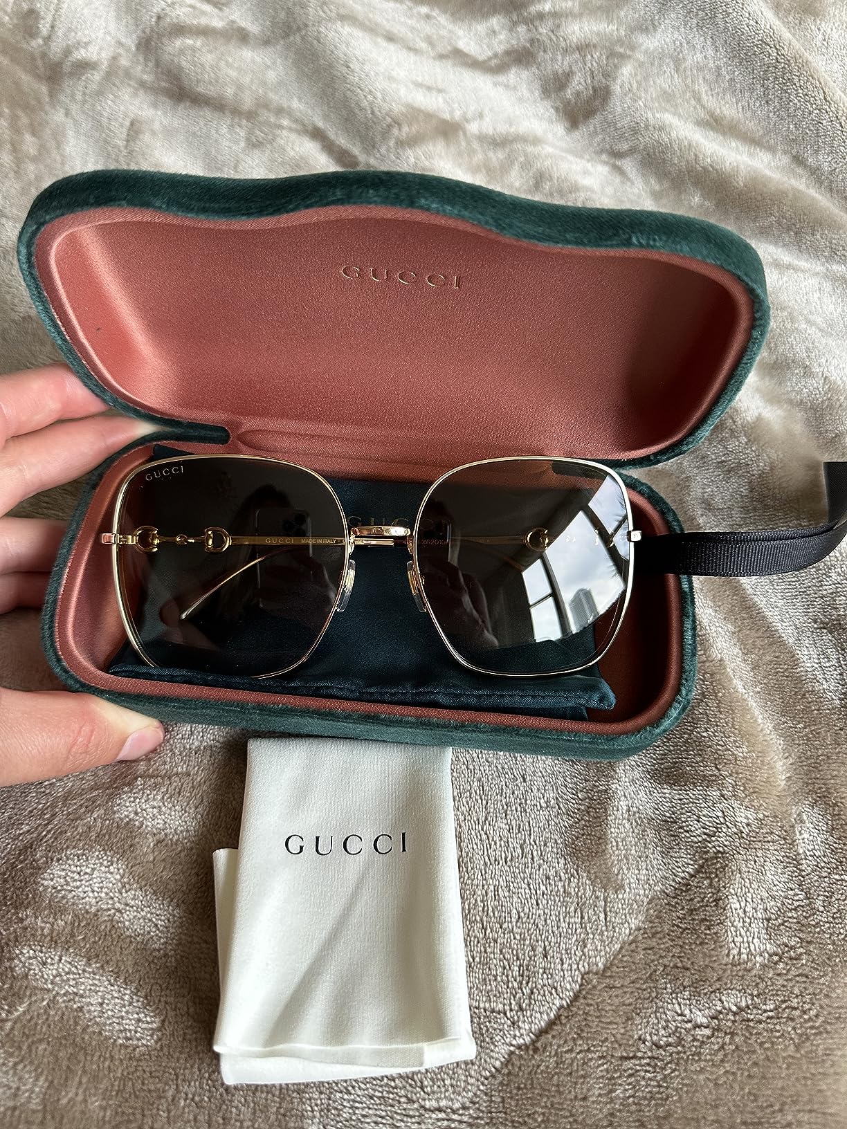 Gucci GG0879S Gold/Brown Shaded 61/18/140 Women's Sunglasses customer photo 1