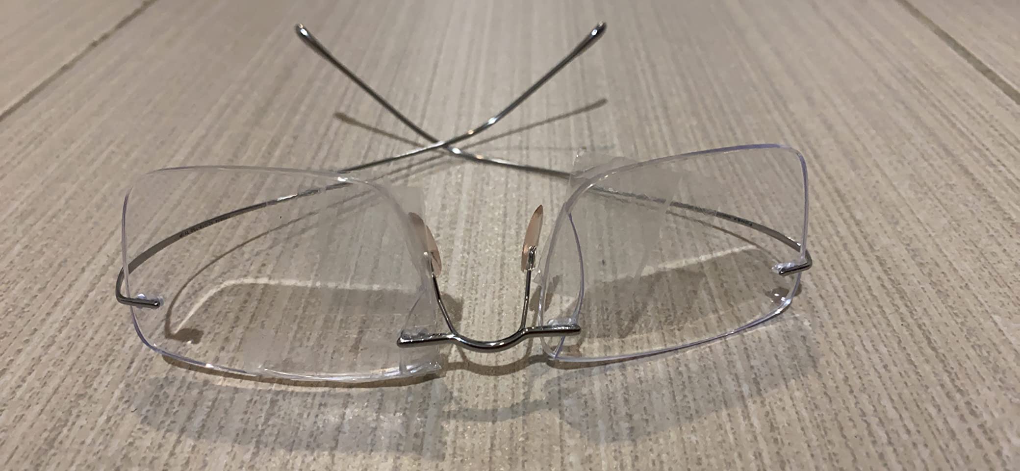 Titanium Glasses Frame, Rimless Frameless Optical Eyewear for Men and Women F85634 customer photo 1