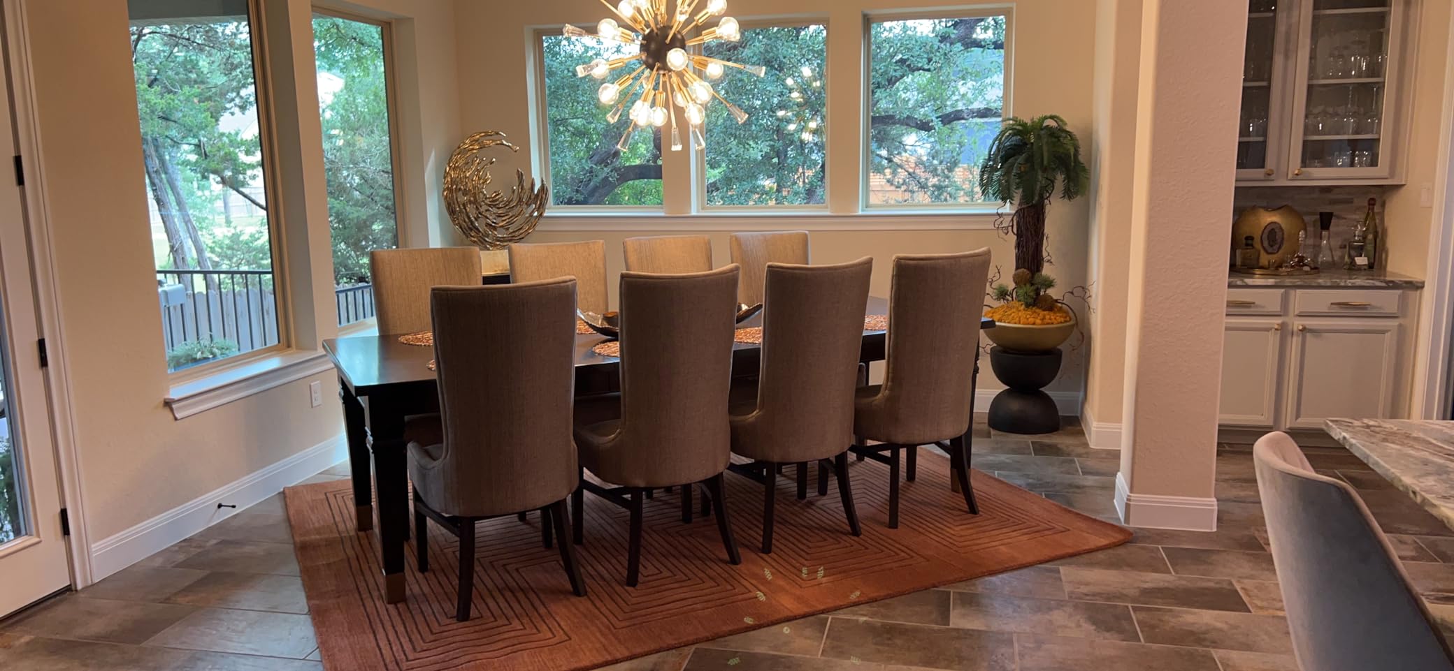 Momeni Simba Wool Hand Tufted Contemporary Indoor Area Rug, Copper, 9' X 12' customer photo 2