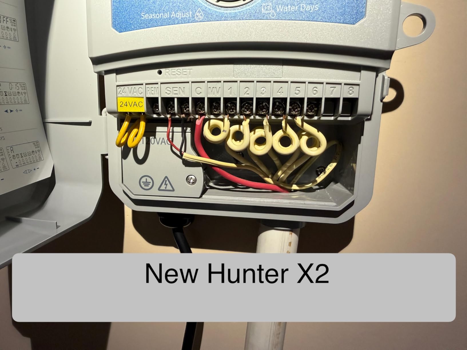Hunter X2 4 Zone Sprinkler Controller, Outdoor Irrigation Timer for Lawn and Garden, Smart Watering with Weather-Based Scheduling and Cycle and Soak, Smart Controller Ready with Optional WiFi Module customer photo 1