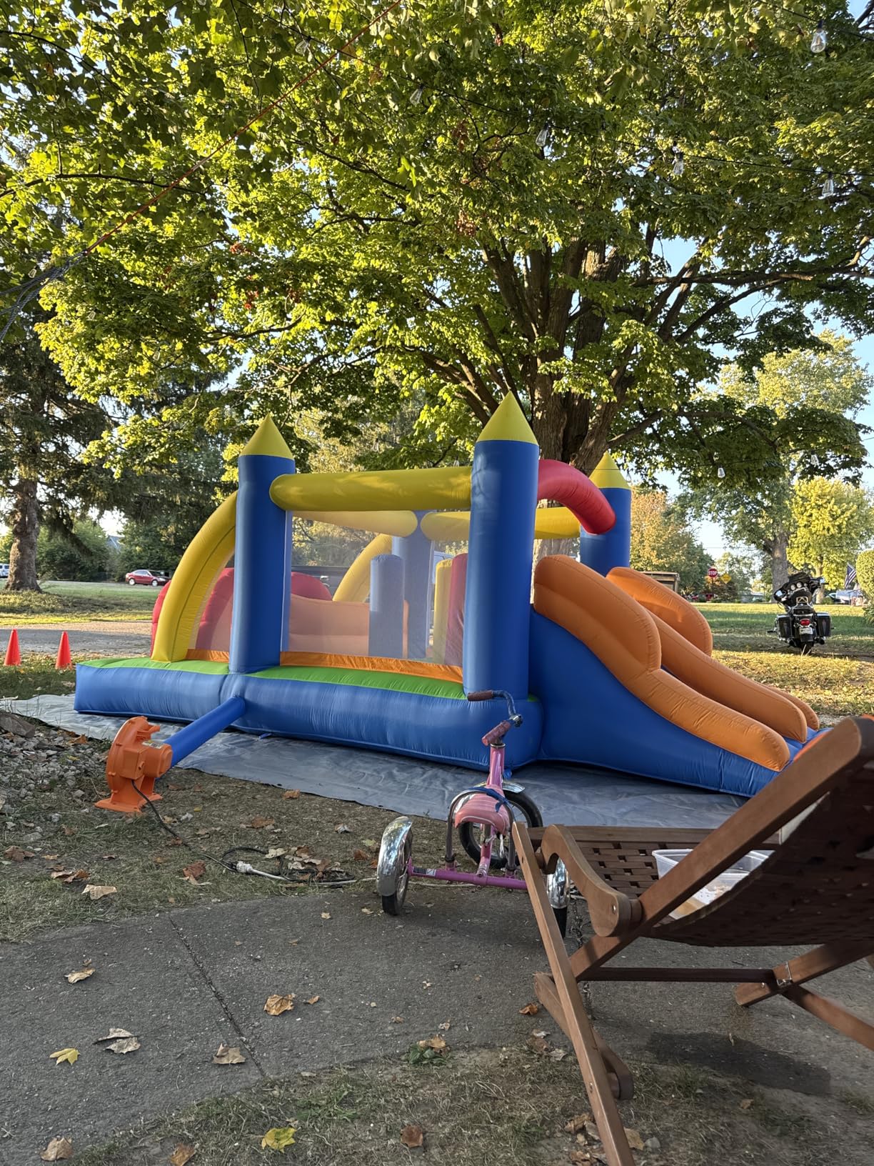 HuaKastro 16.3x7.2FT Kids Inflatable Obstacle Bounce House with Dual Racing Slides, Crawl Tunnels, Climbing, Obstacles, Jumping All in One Castle Great for Children's Outdoor Party - with Blower customer photo 2