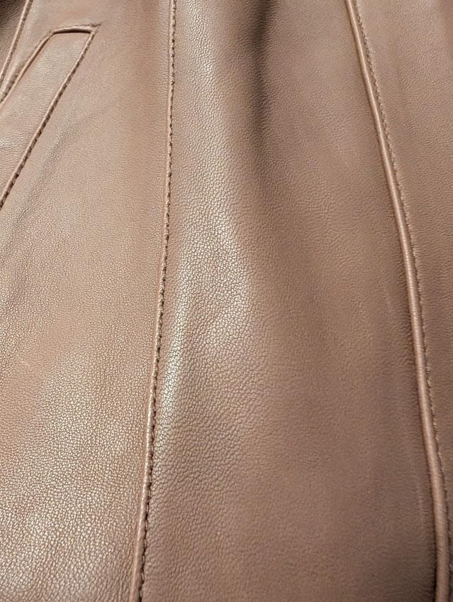 Cole Haan Women's Racer With Quilted Panels Leather Jacket customer photo 2