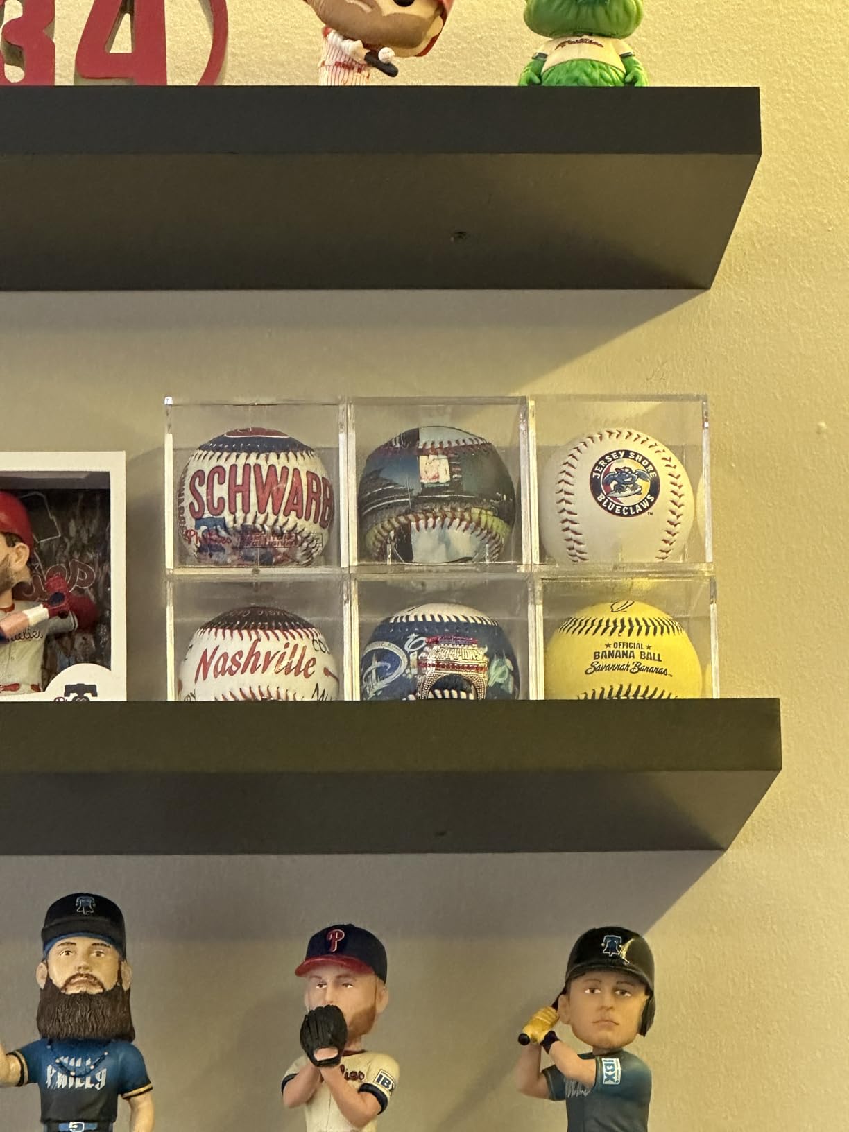 4 Pack Baseball Display Case, UV Protected Acrylic Boxes for Display,Clear Display Case Baseball Cube Memorabilia Showcase Autograph Ball Protector - for Official Size Ball customer photo 2
