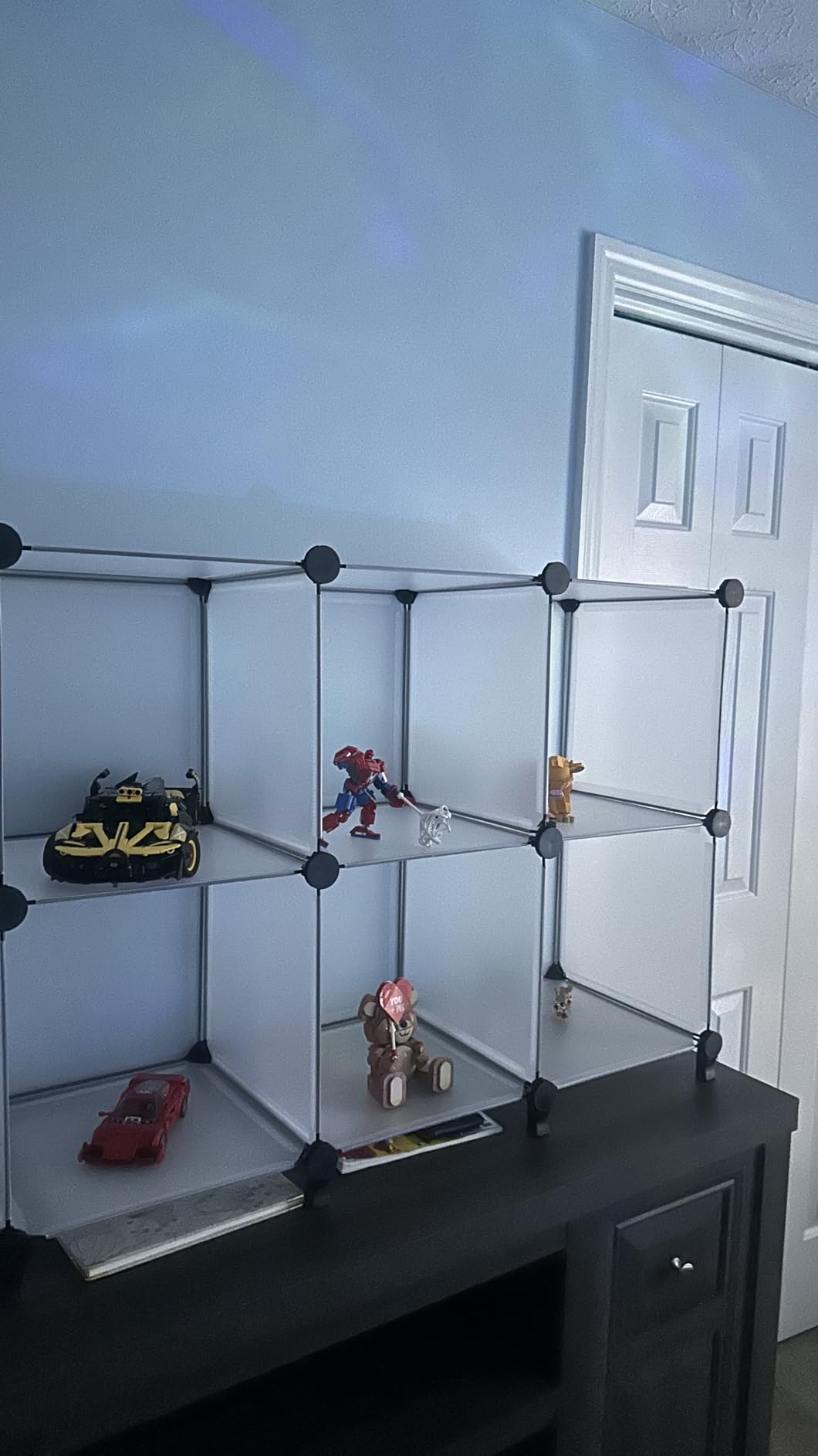 AWTATOS Cube Storage Organizer, Storage Cubes Shelves Bookshelf, 6 Cube Closet Organizers and Storage, DIY Stackable Plastic Clothes Organizer Shelving for Bedroom, Home, White customer photo 1