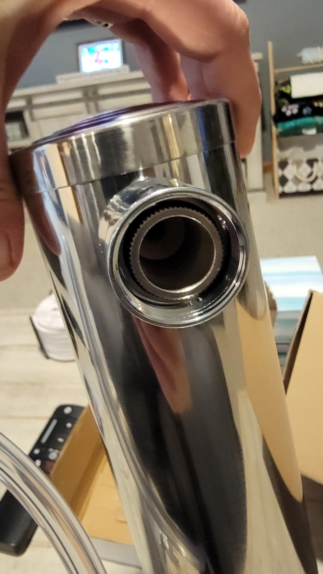 Kegerator Tower Double Tap Beer Tower Dual Faucet Beer Tower Stainless Steel 3'' Flange Beer Tower Dispenser Beer Tap Kegerator Parts with Pre-Assembled Tubing and Self-Closing Springs customer photo 2