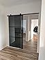 vidaXL Glass Door, Aluminum Frame Sliding Barn Door, Interior Door for Closet Kitchen customer photo 1