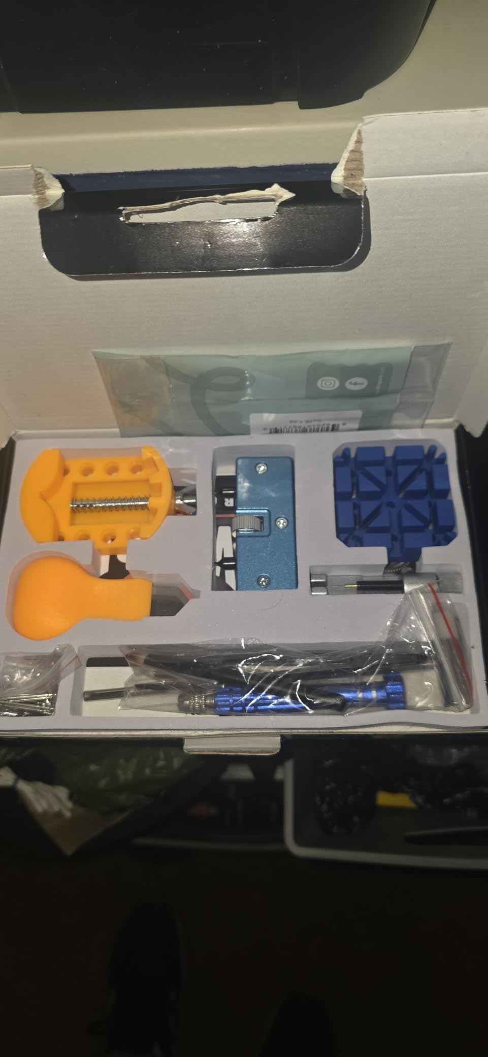 JOREST Watch Repair Kit for Battery Replacement & Link Removal, Resizing & Opener, Watch Repair and Cleaning Screwdriver Set, Wrench Back Remover, Spring Bar Tool customer photo 1