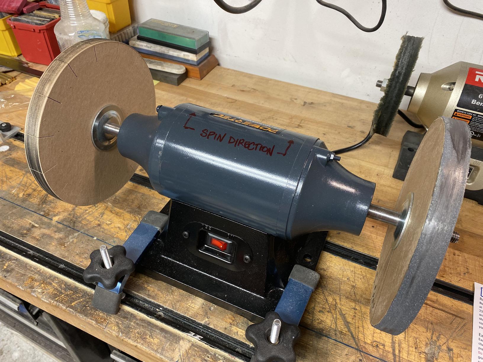 POWERTEC 6-Inch Bench Buffer Jewelry Polisher - Includes 4PCs 80Ply Thick Buffing Wheels | Ideal Benchtop Buffing Machine for Polishing Metal, Jewelry, Knives, Wood, Jade, and Plastic (BF601C) customer photo 1