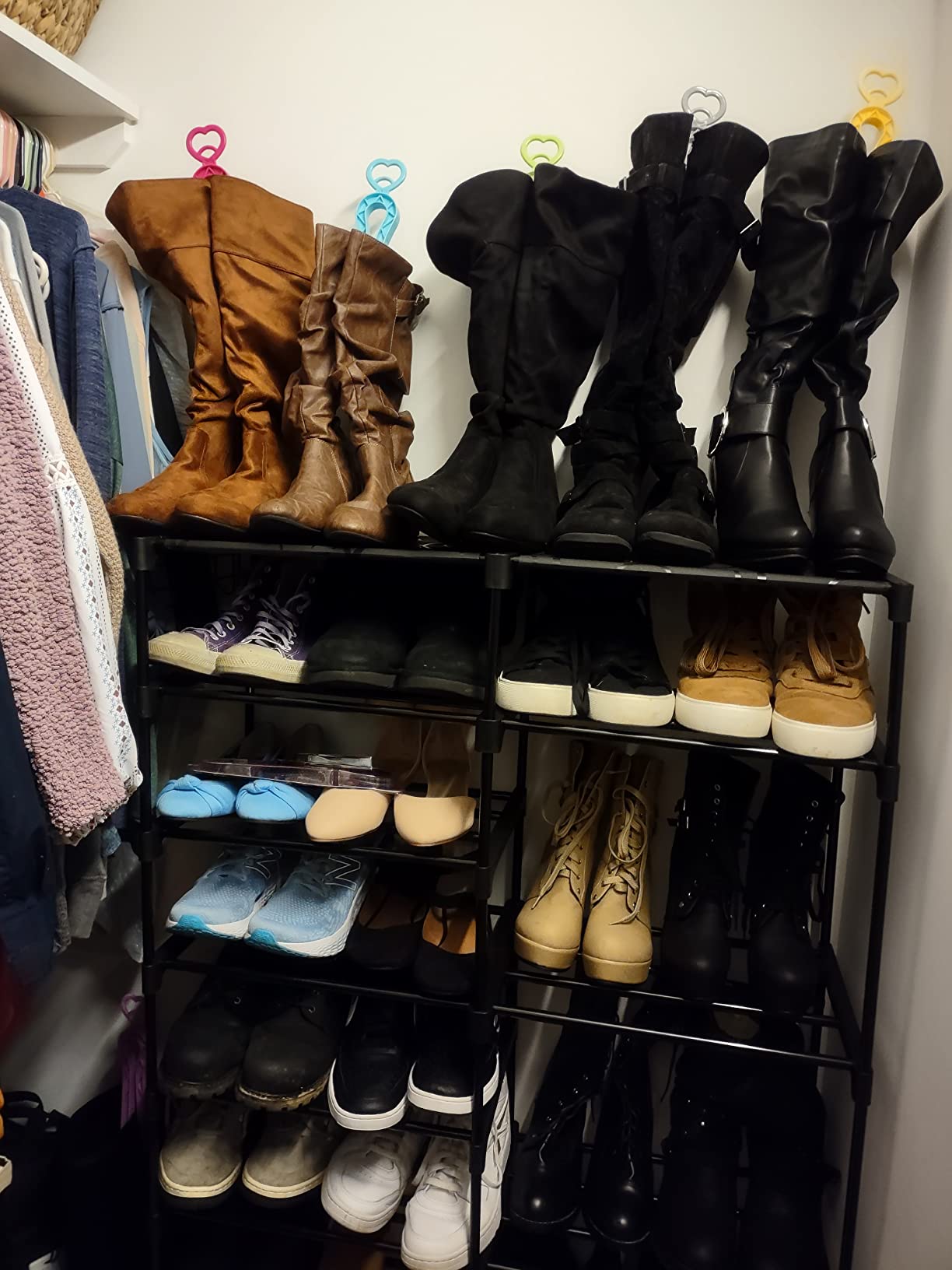 ONEDONE Folding Boot Stands Adjustable Boot Clips for Tall Knee High Shoes customer photo 2