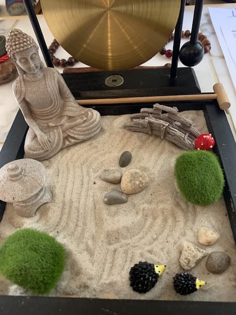 Meditation Buddha Zen Garden Accessories - Miniature Buddha Garden Decoration Micro Landscape Fairy Garden Terrarium Decor DIY Tabletop Rock Sand Garden Ornaments Zen Gifts Zen Decor Indoor Outdoor customer photo 1