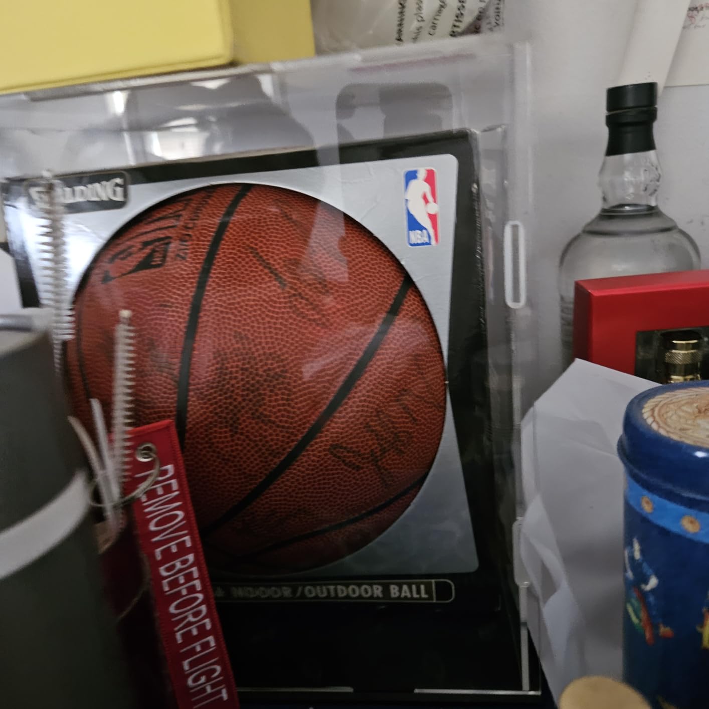 Basketball Display Case Clear Acrylic Glass Cube Assemble Countertop Box Soccer Frame with Sports Protection with Black Stand Holder customer photo 1