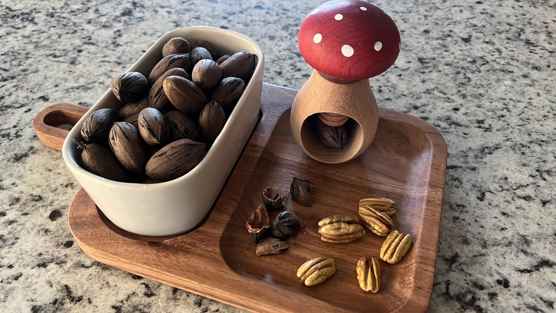 Mushroom & Toadstool Wooden Nutcracker Set of 2 customer photo 1