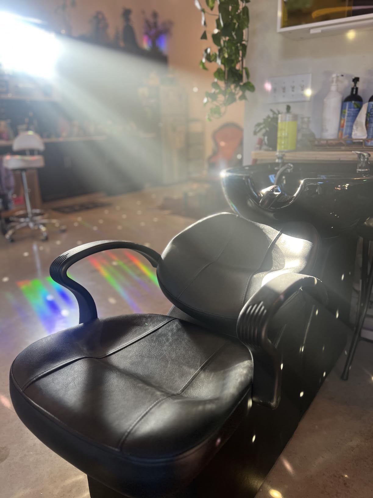 Artist hand Shampoo Bowl Backwash Barber Chair Adjustable Ceramic Bowl Sink with Rubber Headrest for Salon Beauty Spa Equipment customer photo 2