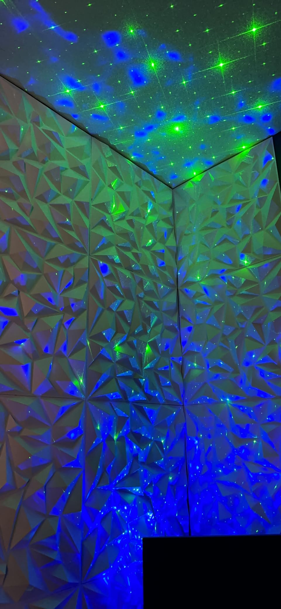 TroyStudio Acoustic Sound Diffuser Panels, 19.7 X 19.7 X 1 inches 12 Pcs Black PVC Plastic 3D Wall Panel customer photo 1