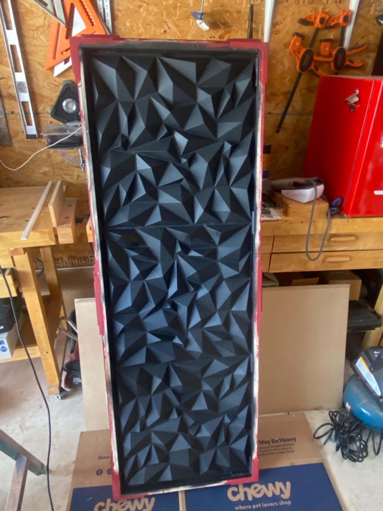 TroyStudio Acoustic Sound Diffuser Panels, 19.7 X 19.7 X 1 inches 12 Pcs Black PVC Plastic 3D Wall Panel customer photo 2