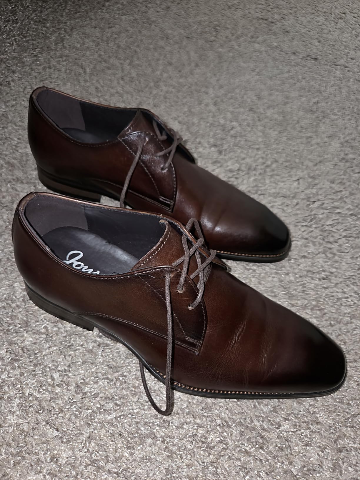 Jousen Men's Dress Shoes Leather Wingtip Formal Business Oxford Shoes Brogue Retro Derby Dress Shoes for Men customer photo 1