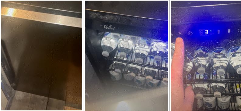 Upgraded 24 Inch Wine Cooler Refrigerator, 190 Bottles Wine Fridge with Professional Temperature Control System, Freestanding or Built-in installation, Quiet Operation customer photo 1