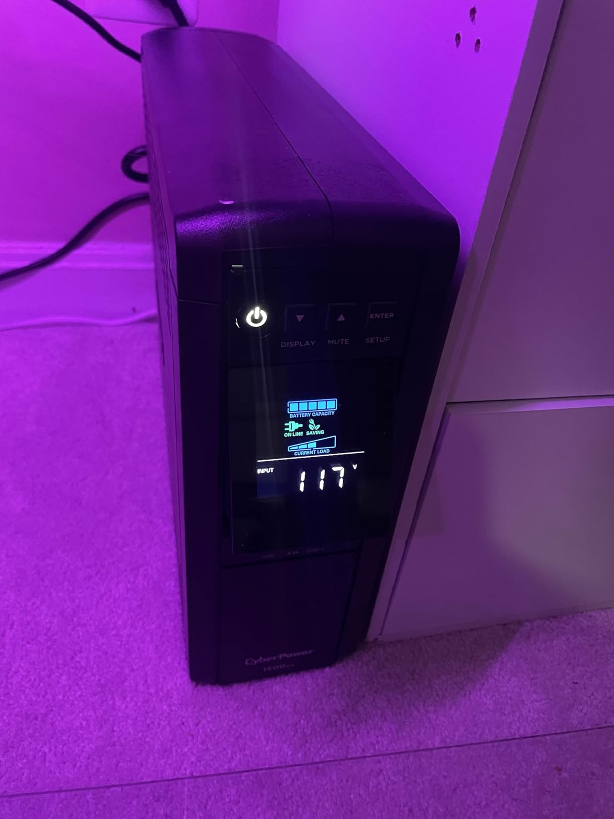 CyberPower CP1500PFCRM2U PFC Sinewave UPS Battery Backup and Surge Protector, 1500VA/1000W, 8 Outlets, AVR, Short Depth 2U Rackmount, UL Certified customer photo 2