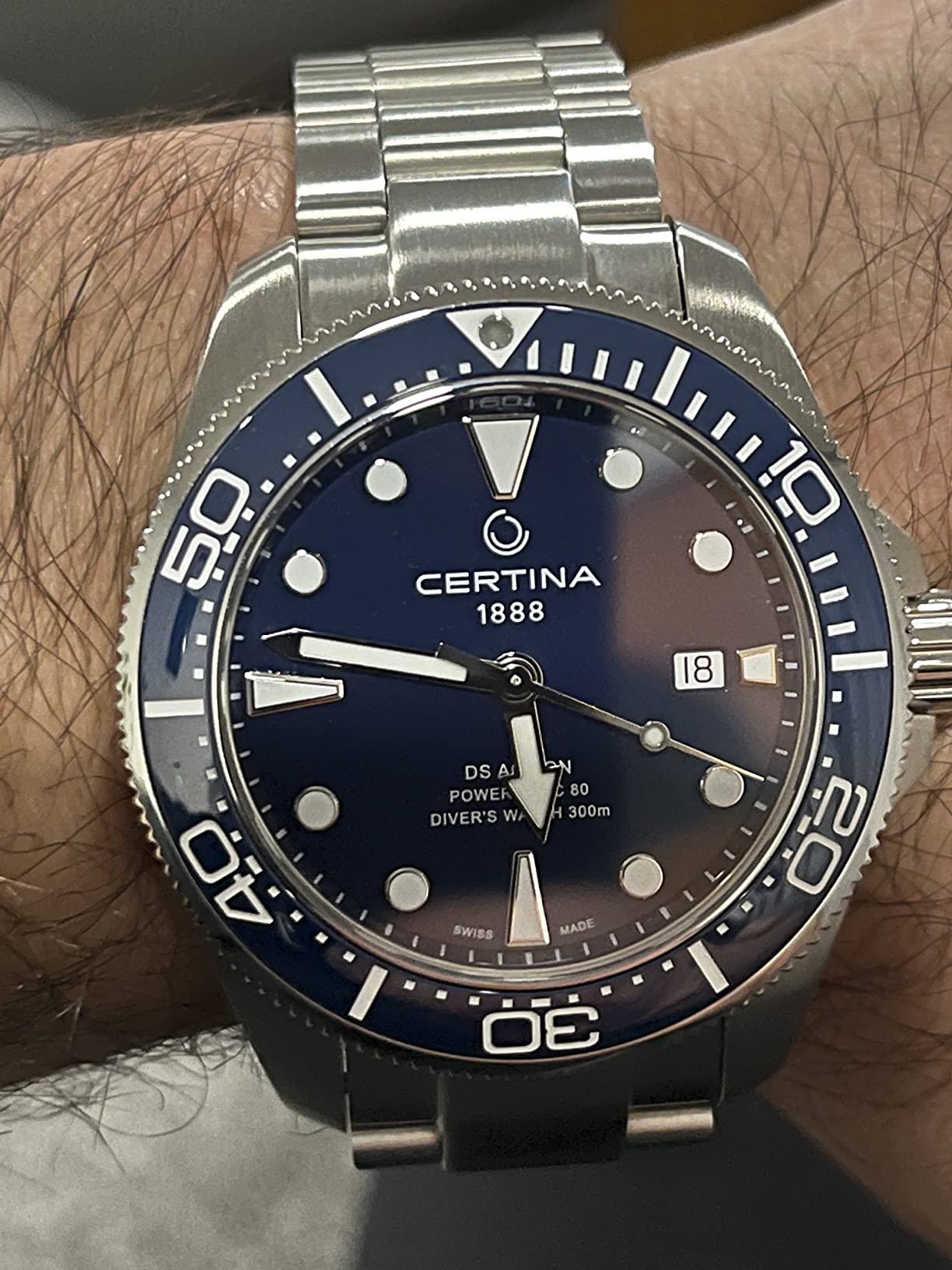 Certina DS Action Diver 43mm Stainless Steel Blue Dial (C0326071104100) customer photo 2
