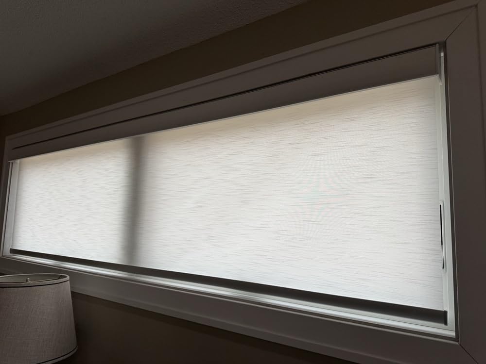 SmartWings Motorized Light Filtering Shades - Works with Matter Thread Z-Wave Alexa Google, 70% Blackout Translucent Cordless Window Shade with Remote customer photo 2