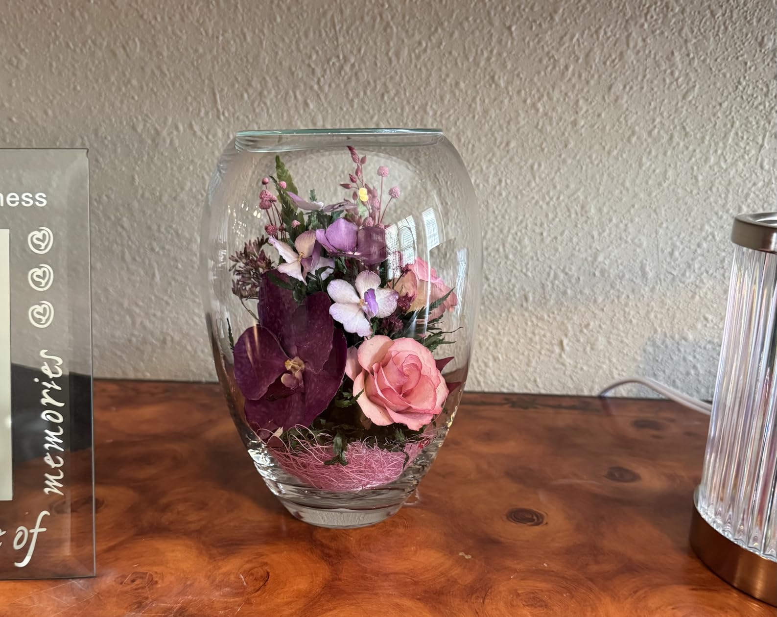 Luxury Orchid Arrangement | Preserved Orchids in Glass Vase | Long-Lasting Flowers for Anniversary, Wedding, or Corporate Gifts customer photo 2