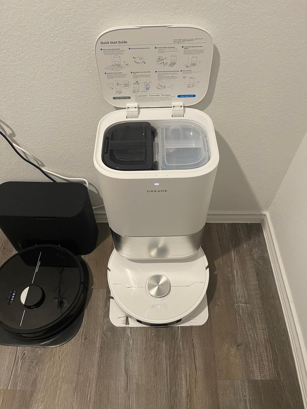 Dreametech L10s Ultra Robot Vacuum and Mop Combo, Auto Mop Cleaning and Drying, Self-Refilling and Self-Emptying Base for 60 Days of Cleaning, 5300Pa Suction and AI Navigation, Compatible with Alexa customer photo 1
