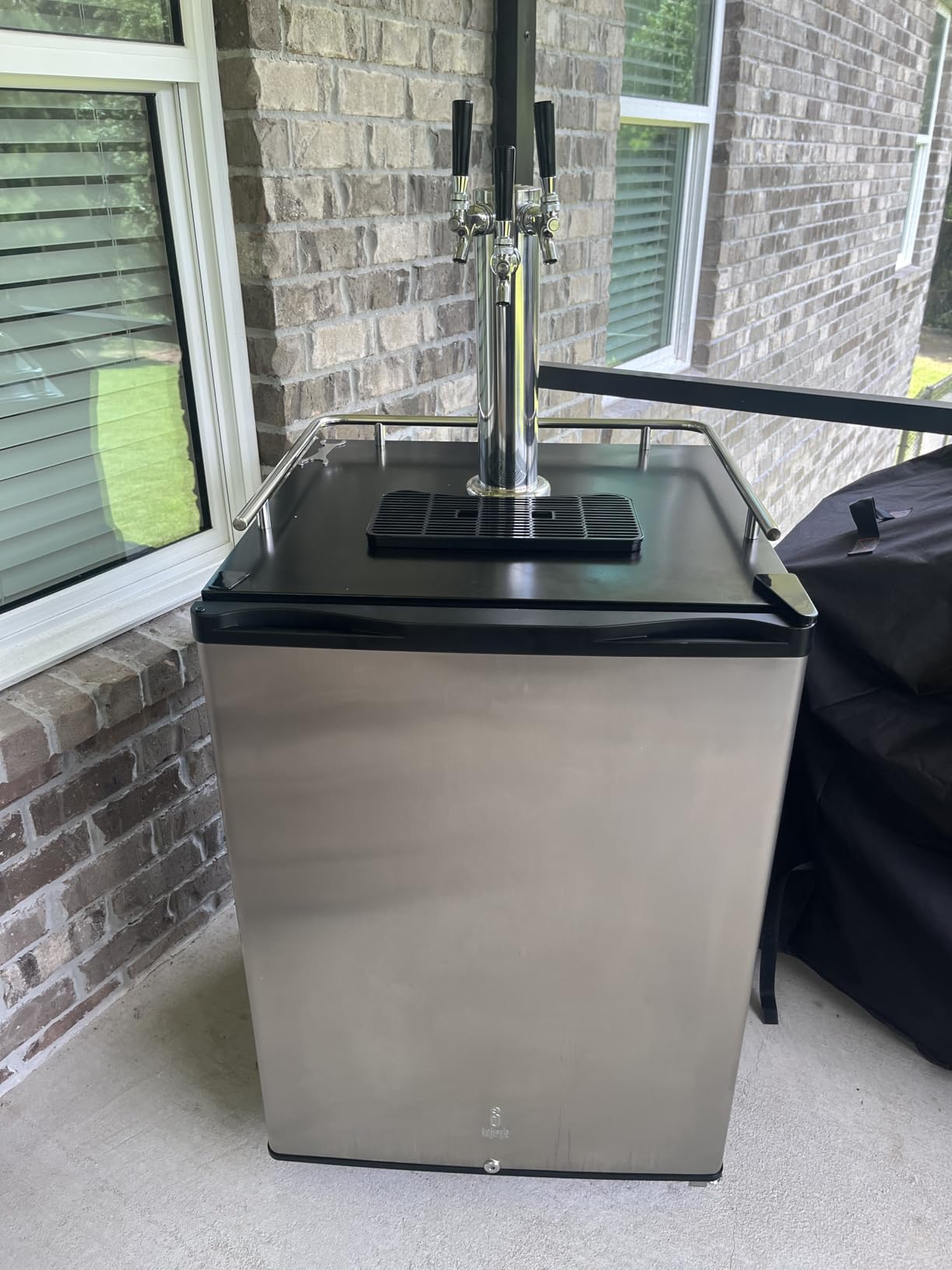HCK Kegerator 24 inch, 2 in 1 Outdoor Kegerator Undercounter, 2 Taps Draft Beer Dispenser, Complete Accessories, Stainless Steel, Full Size Beer Kegerator for Home Bar, Patio, Outdoor Kitchen customer photo 1