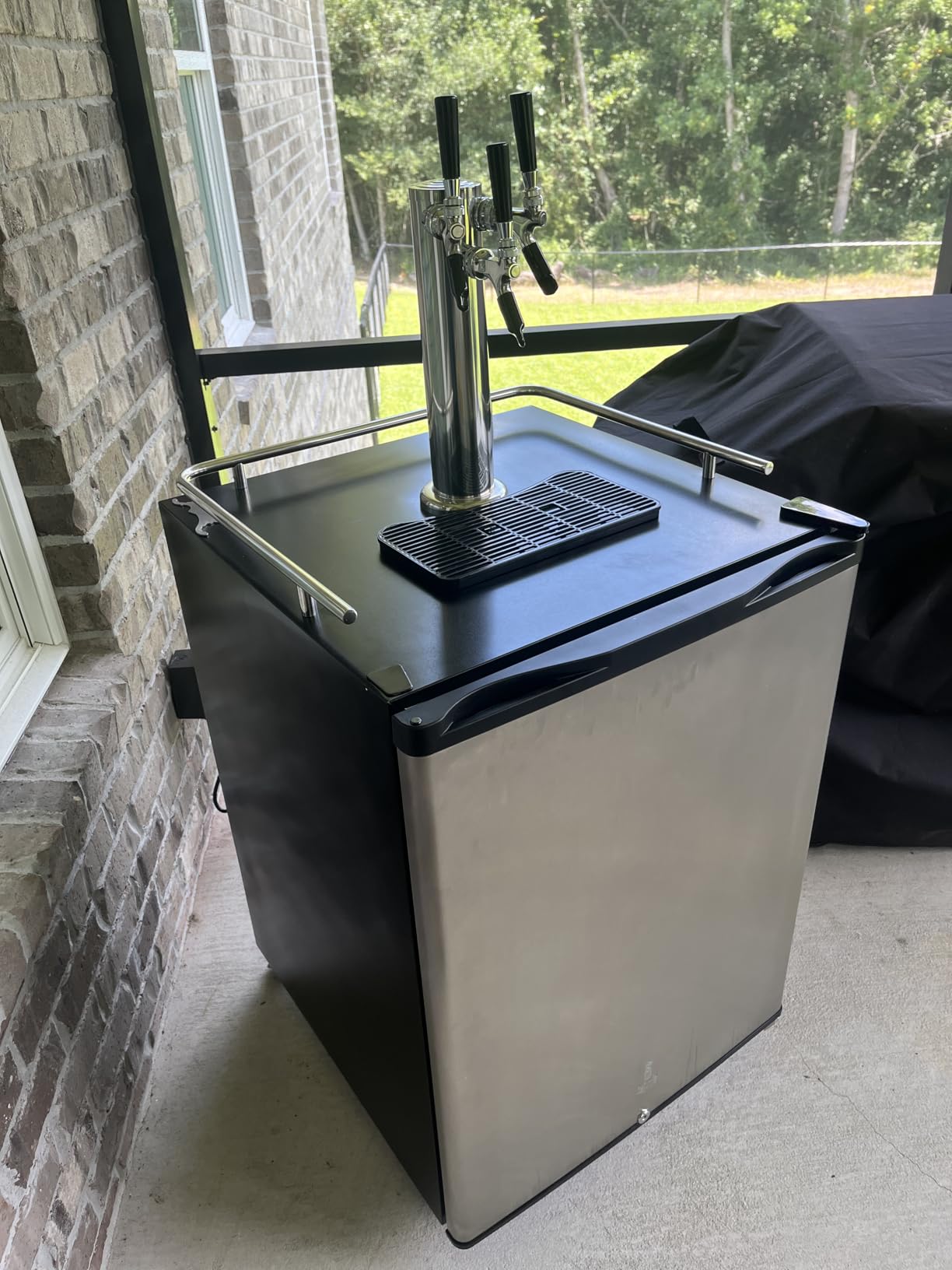 HCK Kegerator 24 inch, 2 in 1 Outdoor Kegerator Undercounter, 2 Taps Draft Beer Dispenser, Complete Accessories, Stainless Steel, Full Size Beer Kegerator for Home Bar, Patio, Outdoor Kitchen customer photo 2