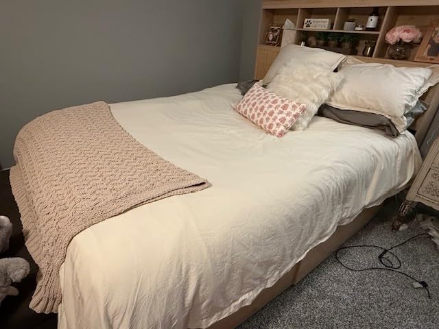 Signature Hemmed Duvet Set - Full/Queen, White - Luxury 100% Organic Cotton - 1 Duvet Cover, 2 Shams - Buttery Soft, Hidden Closures customer photo 1